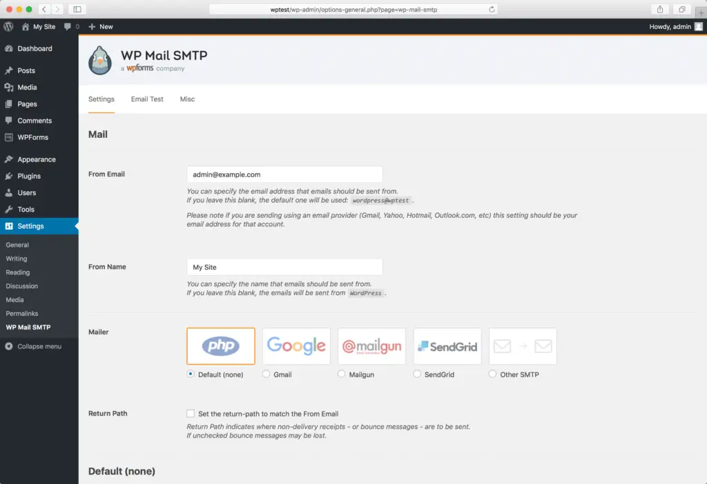 WP Mail SMTP by WPForms