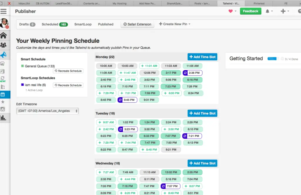 Tailwind schedule