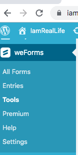 WeForms in the WordPress dashboard -WeForms and WordPress Forms
