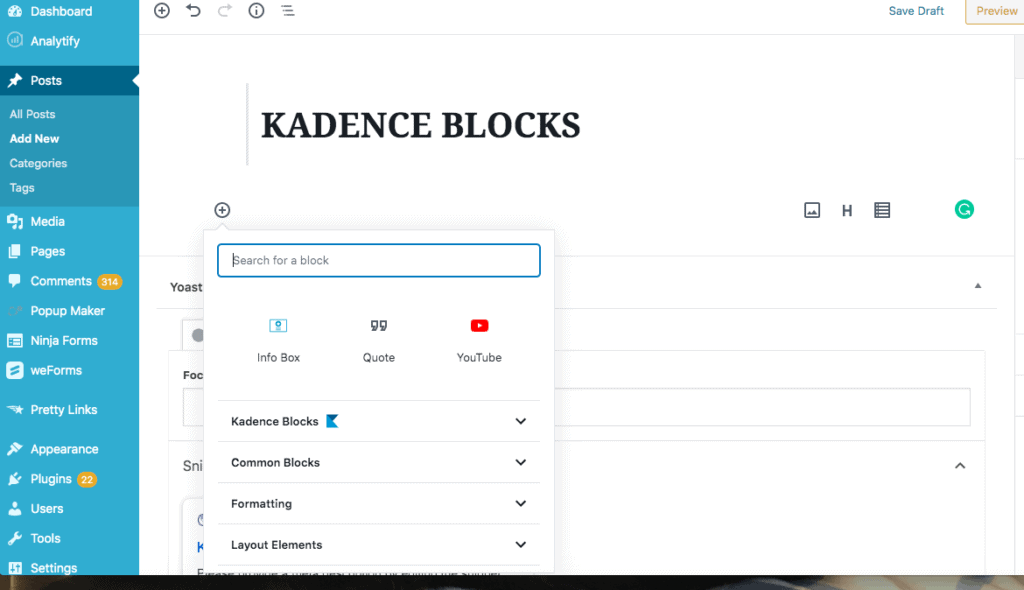 KADENCE BLOCKS | WORDPRESS BLOCKS