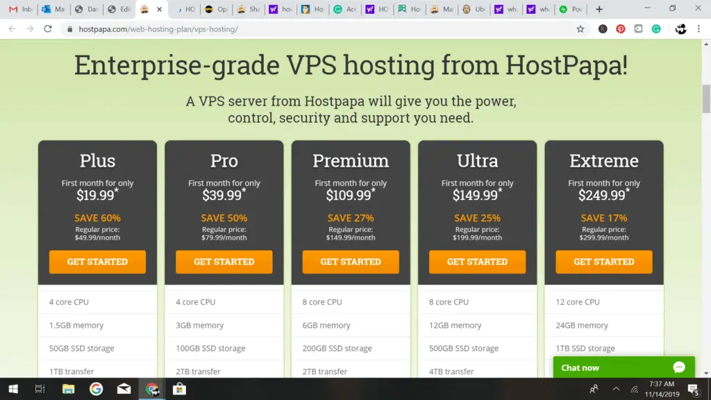 Hostpapa vps plans