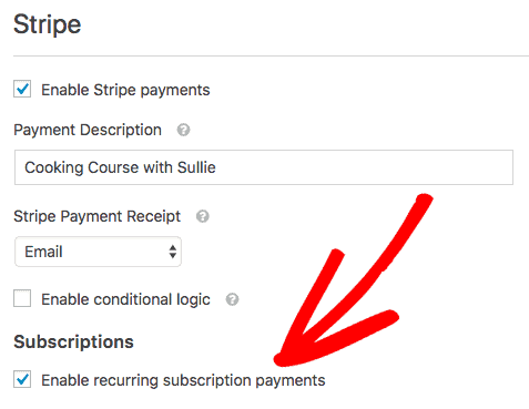 WPForms Stripe Payment addon