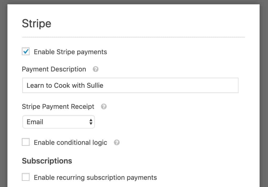 WPForms Stripe Payment addon