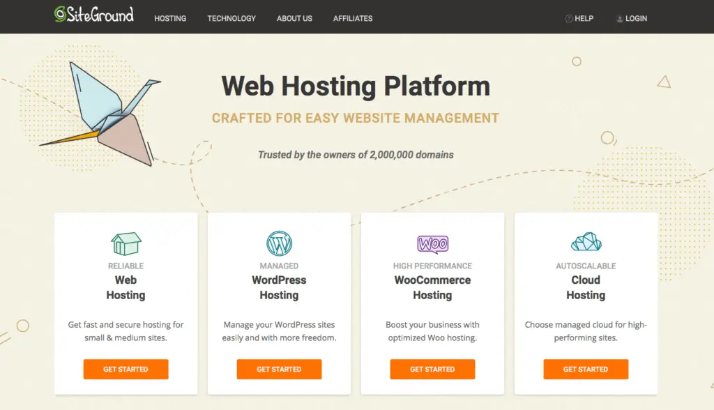 siteground home page -Best Web hosting