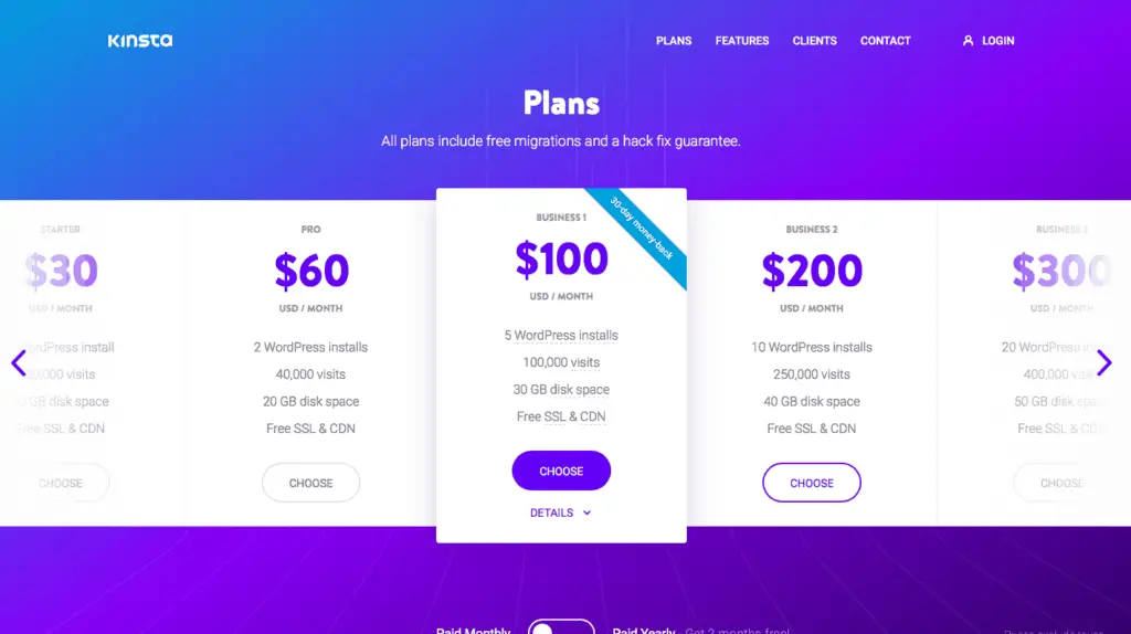 kinsta pricing