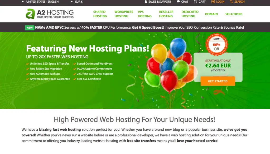 a2 hosting homepage - Best Web hosting