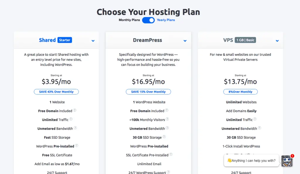 Dreamhost price