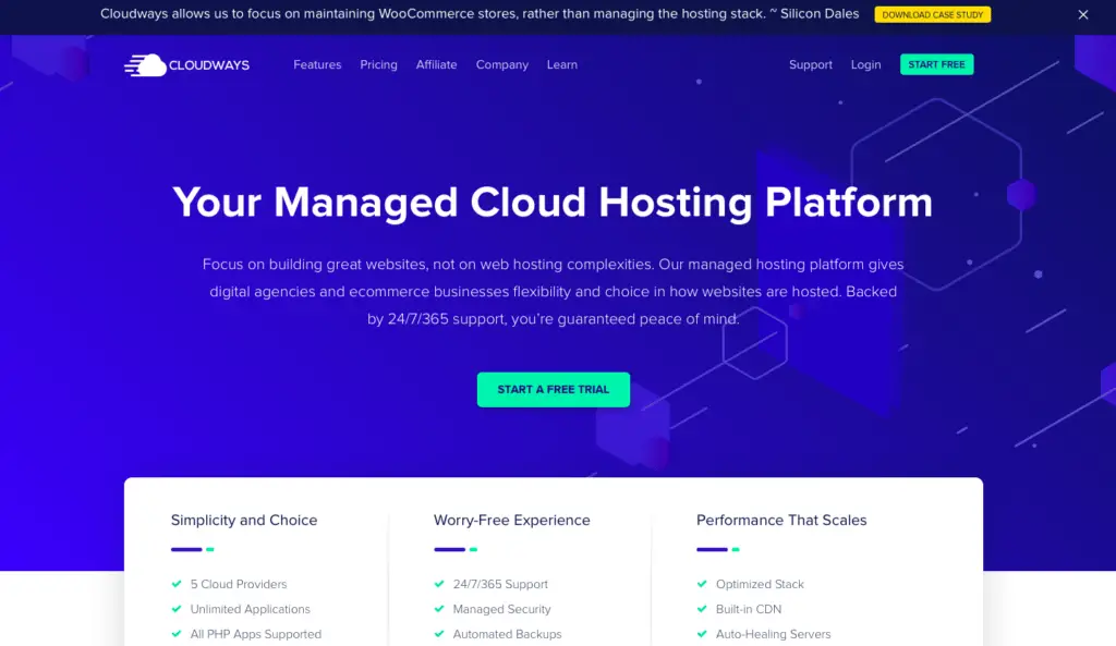 CLOUDWAYS HOMEPAGE - Best Web hosting