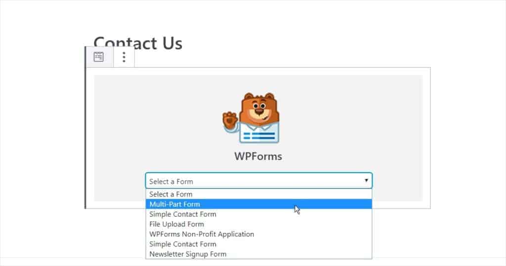 WPForms - add form to the website