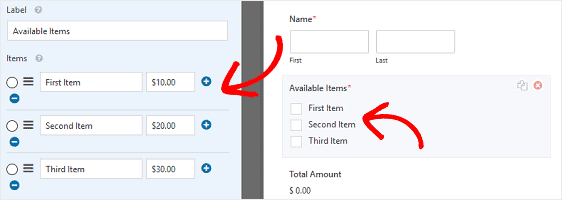 WordPress order form without payment