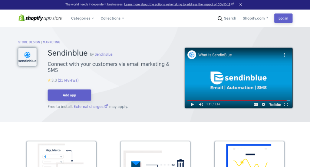 sendinblue - Sendinblue E-mail Plugin for Shopify