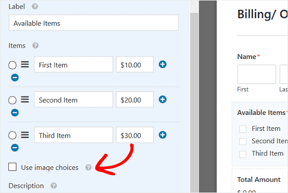 WordPress order form without payment