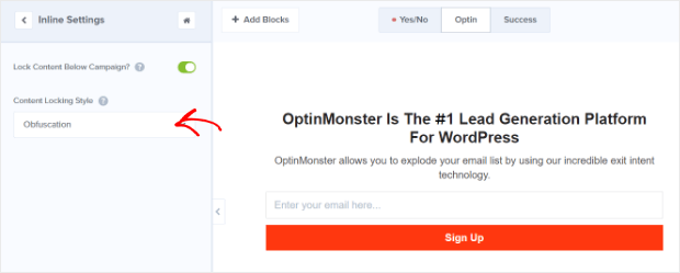 OptinMonster - tutorial - content gating