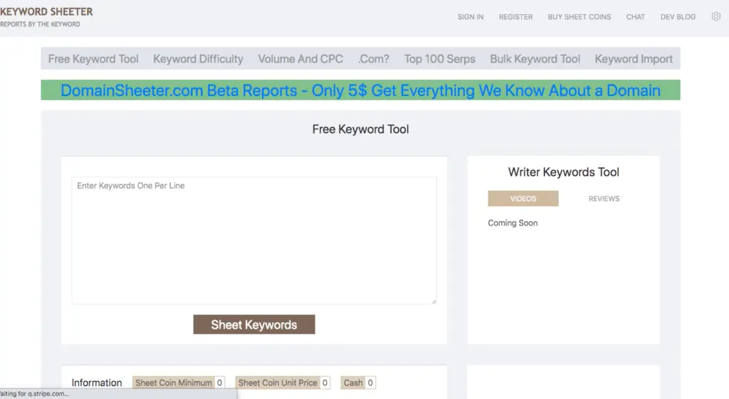 Keywords Everywhere Alternatives - keywords sheeter