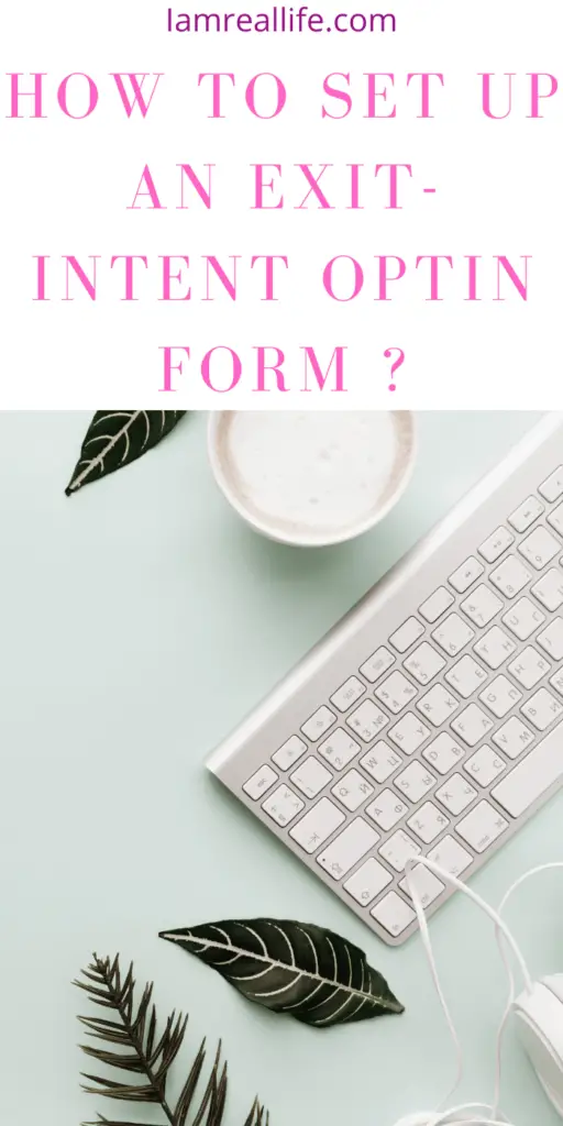 set up an exit-intent optin form for your site