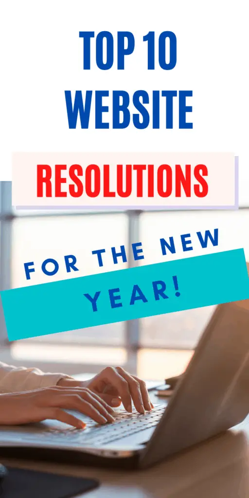 website resolutions for the new year